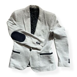 Grey Blazer with Black Accents